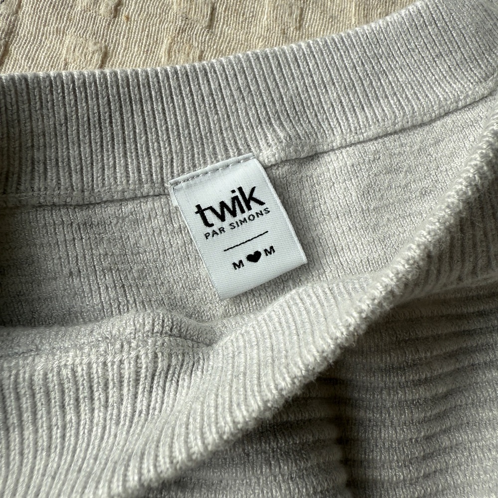 Twik Ribbed Knit Grey Sweater - Picture 3 of 5